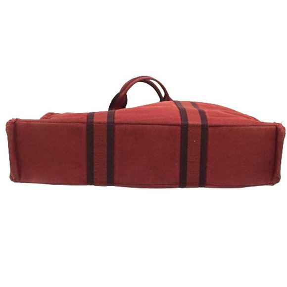HERMES Four Toe Tote MM Bag Men's Women's Bordeaux - Picture 3 of 9
